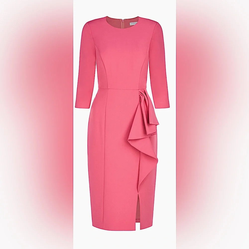 Kay Unger NWT Desert Rose 3/4 Sleeve Loretta Dress **Size 8** 🌸🌸 - Picture 5 of 10